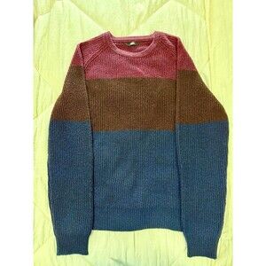 NWOT Men's Colorblock Heavy Knit Crew Neck Sweater – Size L - R&B